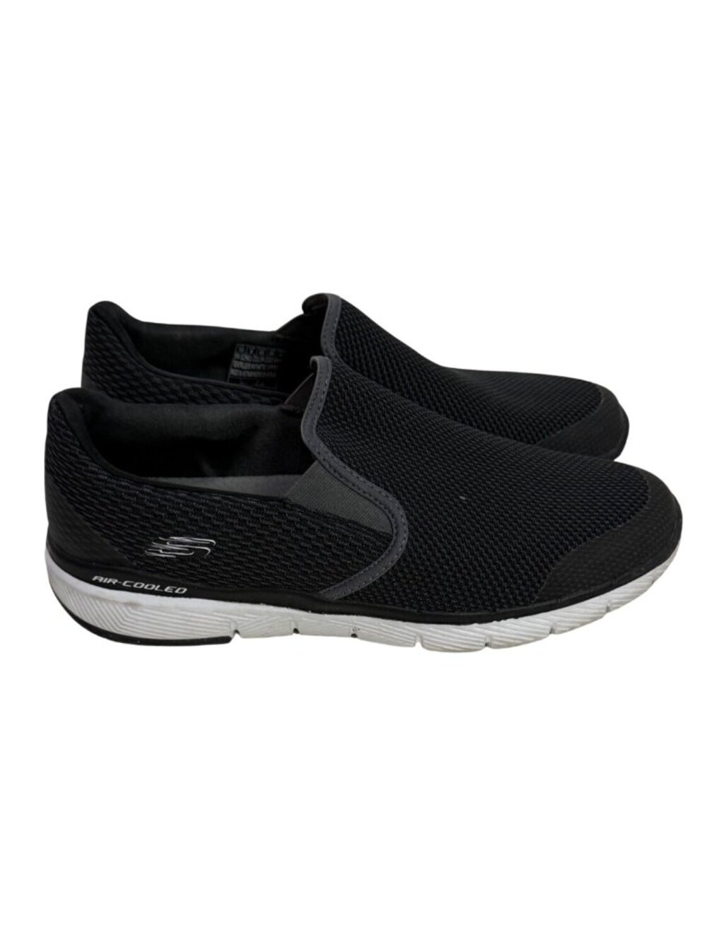 Skechers Air-Cooled Memory Foam Breathable Slip-On Sneakers Black Mens Size 10
